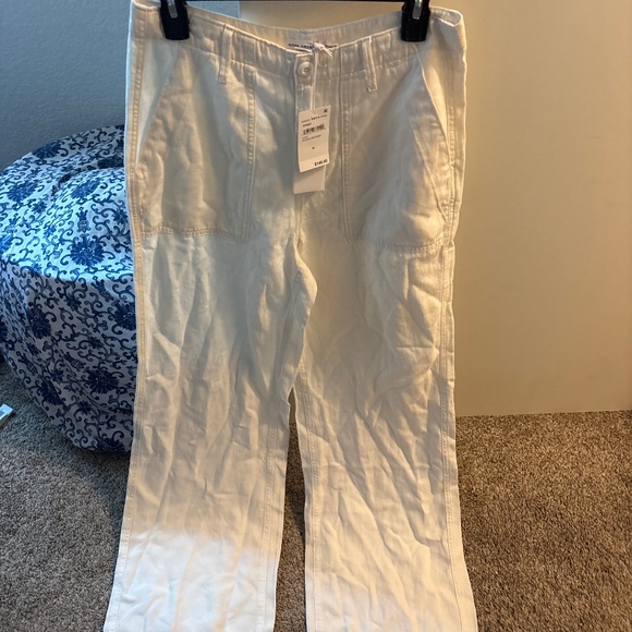 Good American light linen pants New with tags size 0 - Picture 1 of 6